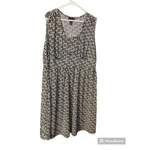 Lane Bryant Dress Women’s Size 18/20 Geometric Print Black and White Stripes